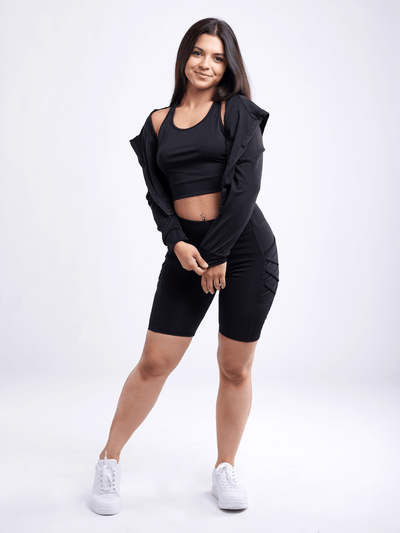 JupiterGear Athletic Zip-Up Crop Hoodie Jacket