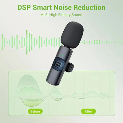 Wireless Lavalier Microphone – Clip-On Mic with Noise Reduction
