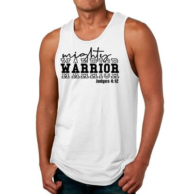 Mens Fitness Tank Top Graphic T-shirt Mighty Warrior Black