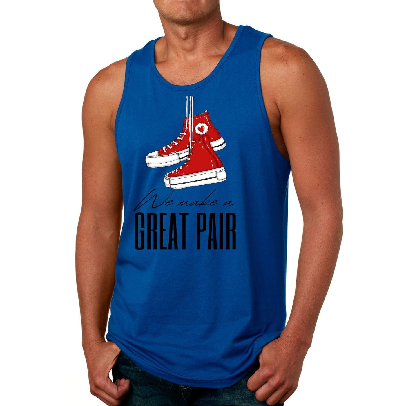 Mens Fitness Tank Top Graphic T-shirt Say it Soul - we Make a Great