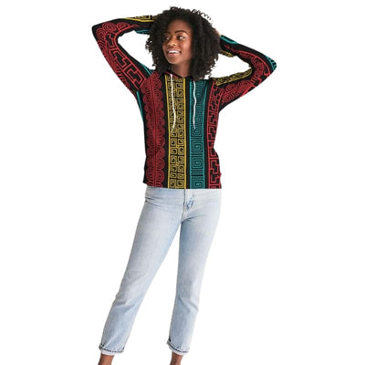Womens Hoodie - Pullover Hooded Sweatshirt - Graphic/multicolor