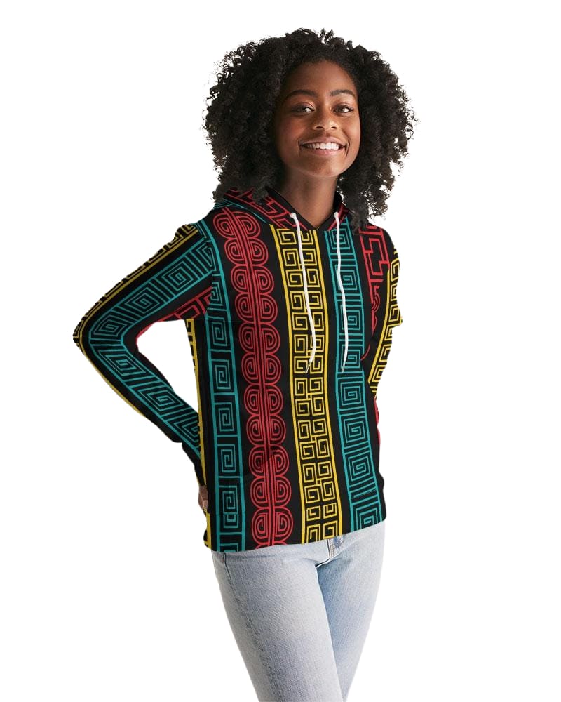 Womens Hoodie - Pullover Hooded Sweatshirt - Graphic/multicolor